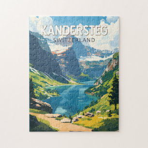 Puzzle Kandersteg Suisse Travel Art Vintage