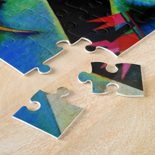 Puzzle Kandinsky en peinture Abstraite bleue (Côté)