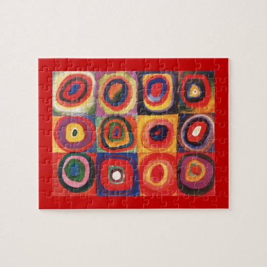 Puzzle Kandinsky Farbstudie Cercles Carré Quadrate Art (Horizontal)