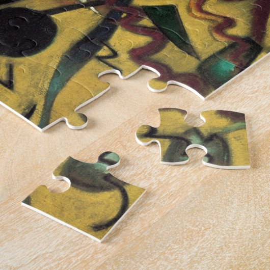 Puzzle Kandinsky Points Peinture en toile Abstraite (Côté)