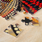 Puzzle Kangaroo rouge en style Art aborigène (Côté)