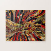 Puzzle Kangaroo rouge en style Art aborigène (Horizontal)