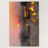 Puzzle Kansas Rancher Checks Fire Line (Vertical)