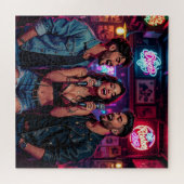 Puzzle Karaoke dans une bande dessinée de bar (Horizontal)
