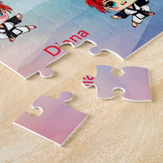 Puzzle Karate de fille et Kung fu (Côté)