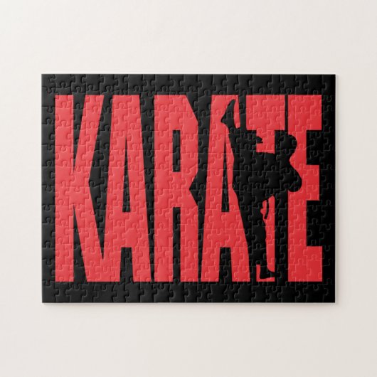 Puzzle Karaté en rouge (Horizontal)