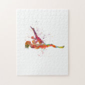 Puzzle Karate muay thai à l'aquarelle (Vertical)