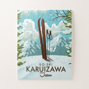 Puzzle Karuizawa Japon poster Voyage de ski