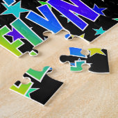 Puzzle "KATELYN" Prénom, Amusant "HEUREUX ANNIVERSAIRE" (Côté)