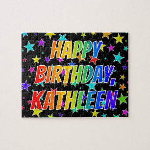 Puzzle "KATHLEEN" Prénom, Amusant "HEUREUX ANNIVERSAIRE"