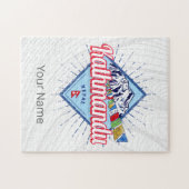 Puzzle Kathmandu Mountains Népal Retro Flags Souvenir (Horizontal)