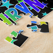 Puzzle "KATHRYN" Prénom, Amusant "HEUREUX ANNIVERSAIRE" (Côté)