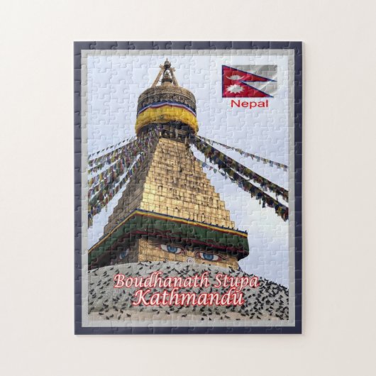Puzzle Katmandou - Boudhanath Stupa - Népal - (Vertical)
