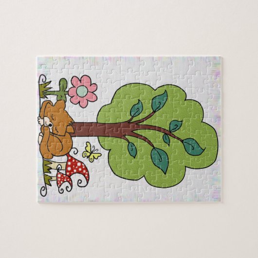 Puzzle Katze unterm Baum (Horizontal)