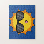 Puzzle Kawaii Soleil avec lunettes de soleil Joyeux visag (Vertical)