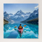 Puzzle Kayaking in Mountains Beautiful Nature (Vertical)