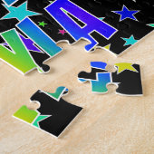 Puzzle "KAYLA" Prénom, Amusant "HEUREUX ANNIVERSAIRE" (Côté)