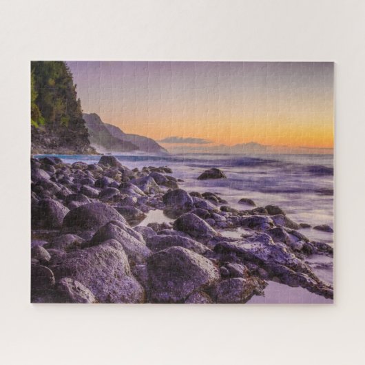 Puzzle Ke’e Beach at Sunrise, Kauai, Hawaii (Horizontal)