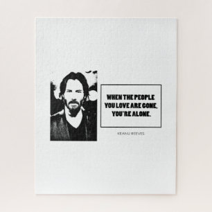 Puzzle Keanu Reeves cite un simple BG blanc