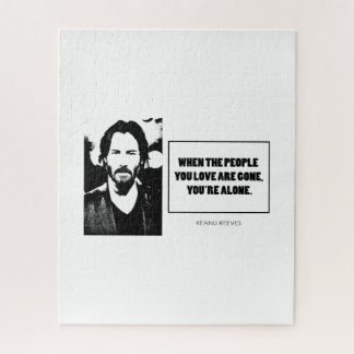 Puzzle Keanu Reeves cite un simple BG blanc