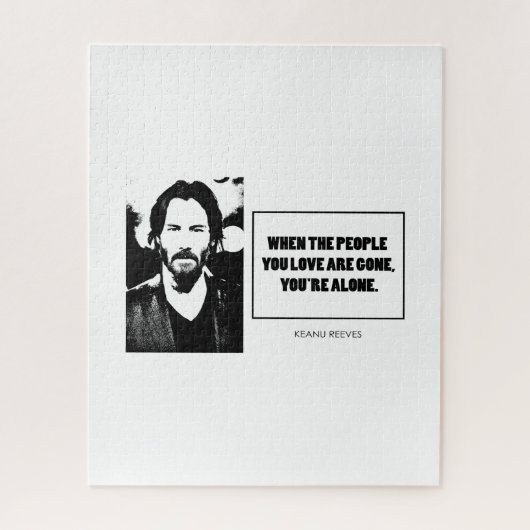 Puzzle Keanu Reeves cite un simple BG blanc (Vertical)