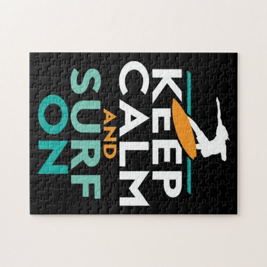 Puzzle Keep Calm and Surf On Surfer Love Surfing (Horizontal)