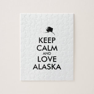 Puzzle KEEP CALM et LOVE ALASKA