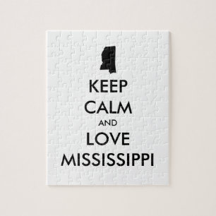 Puzzle KEEP CALM et LOVE MISSISSIPPI personnalisables