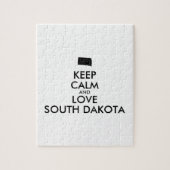 Puzzle KEEP CALM et LOVE SOUTH DAKOTA (Vertical)
