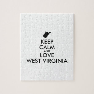 Puzzle KEEP CALM et LOVE WEST VIRGINIA