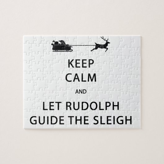 Puzzle Keep Calm Let Rudolph Guide Sleigh (Horizontal)