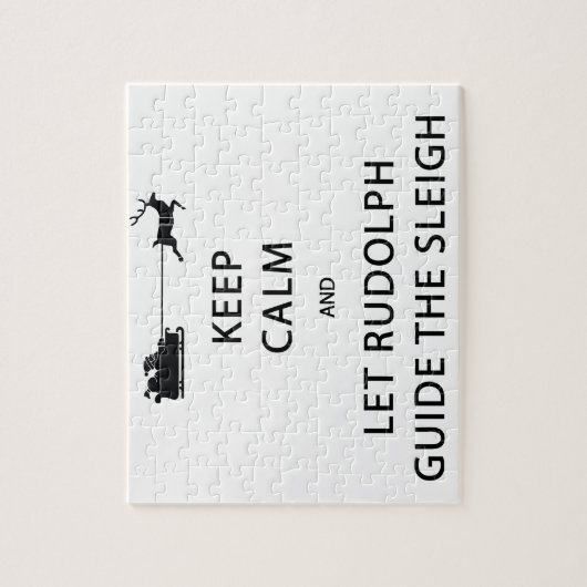 Puzzle Keep Calm Let Rudolph Guide Sleigh (Vertical)