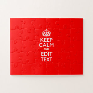 Puzzle KEEP CALM personnalisé et modifier le texte pour u