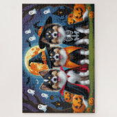 Puzzle Keeshond Chiens Citrouille Halloween Funny (Vertical)