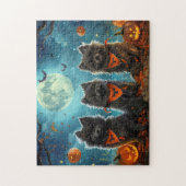 Puzzle Keeshond Halloween Éffrayant (Vertical)