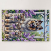 Puzzle Keeshond Jardin de Lilas Art (Horizontal)