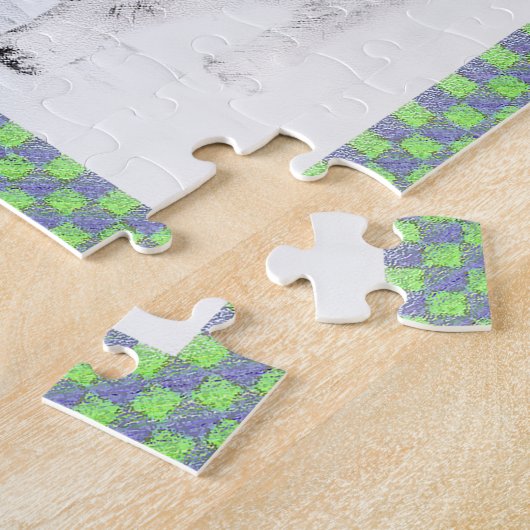 Puzzle Keeshond Noël Snowman Peinture Chien Art (Côté)