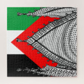 Puzzle Keffiyeh Écharpe palestinienne tissu traditionnel (Horizontal)