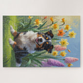 Puzzle Kelpie australienne Fleurs de printemps de chien P (Horizontal)