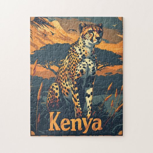 Puzzle Kenya Cheetah Vintage (Vertical)