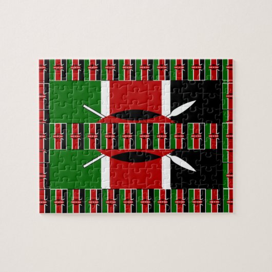 Puzzle Kenya noir vert (Horizontal)