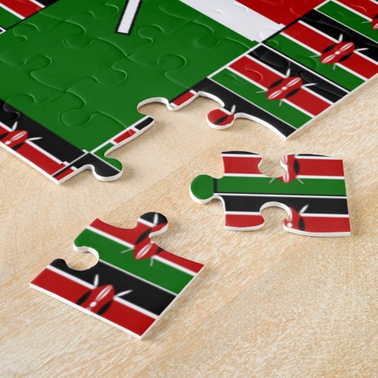 Puzzle Kenya noir vert (Côté)