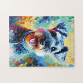 Puzzle Kerry Blue Terrier Chien acrylique Amoureux des ch (Horizontal)