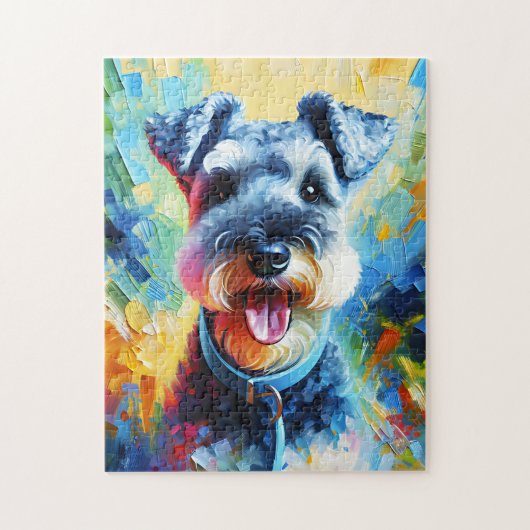 Puzzle Kerry Blue Terrier Chien acrylique Amoureux des ch (Vertical)