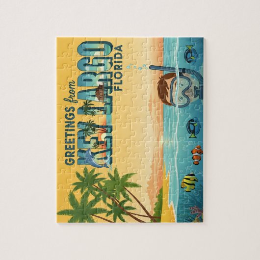 Puzzle Key Largo Floride – Vacances Tropicales (Vertical)