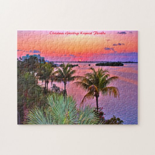Puzzle Key West Floride. Vœux de Noël (Horizontal)