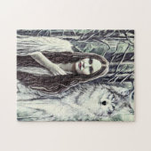 Puzzle Kickapoo Indian Brujah White Wolf art original (Horizontal)