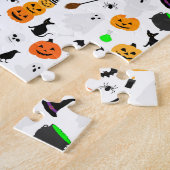 Puzzle Kid Halloween Ghost Citrouille Black Chat Personna (Côté)