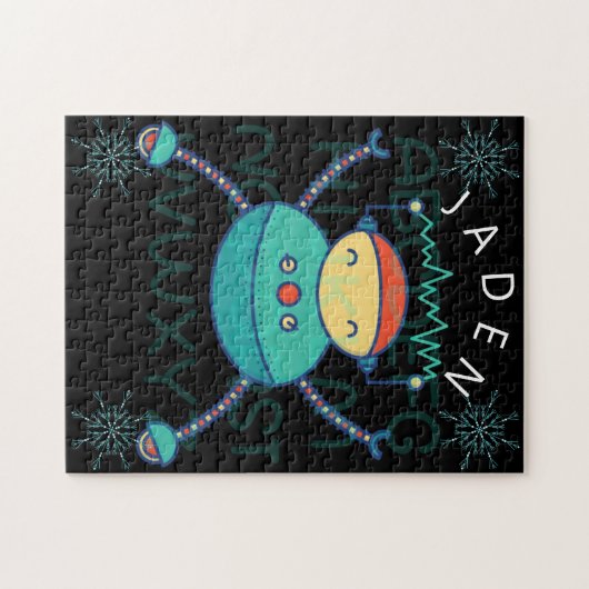 Puzzle Kids Educational ABC Alphabet Robot Snowflake  (Horizontal)