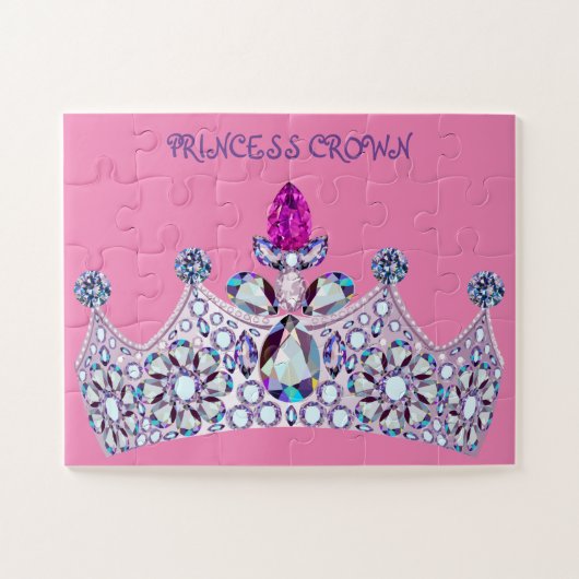 Puzzle Kids Pink Princess Royal Monarchy Crown (Horizontal)